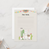 Llama Fiesta Mexican Guestbook Cards Time Capsule Karte (Vorderseite/Rückseite Beispiel)