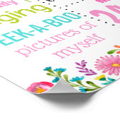 Llama First Birthday Party-Plakat Poster (Ecke)