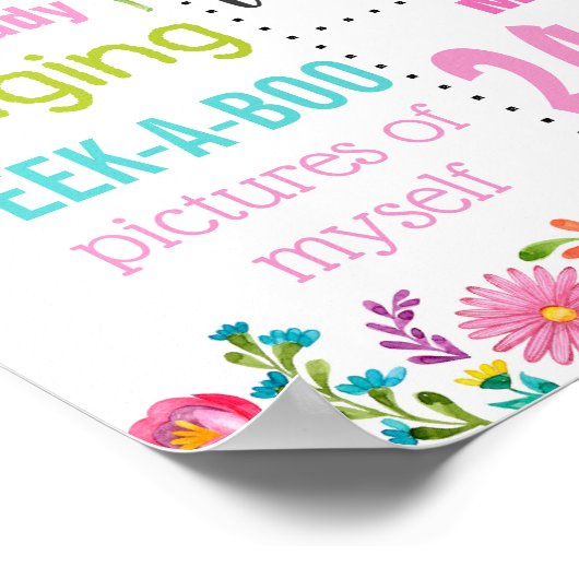 Llama First Birthday Party-Plakat Poster (Ecke)