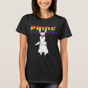 Llama Flossing Lesbisch Bisexuell Gay LGBT Stolz T-Shirt