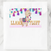 LLAMA FLUFF Niedlich Rechteckiger Aufkleber (Tasche)