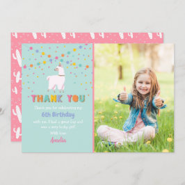 Llama Foto Dankeschön Karte