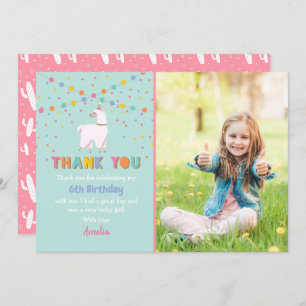 Llama Foto Dankeschön Karte