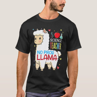 Llama Frohe Rückkehr zur Schule Tag Naturwissensch T-Shirt
