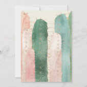 Llama Fun Alpaca Cactus 1. Geburtstag Einladung (Rückseite)