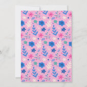 Llama Fun Alpaca Girl Pink Geburtstag Einladung (Rückseite)