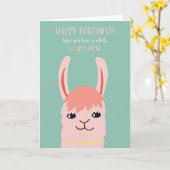 Llama Fun Birthday Karte (Gelbe Blume)