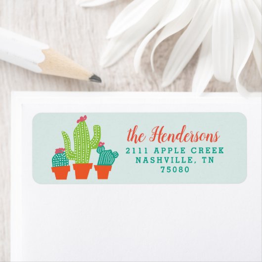 Llama Fun Birthday Party Cactus Rücksendeadresse (Insitu)