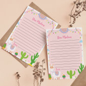 Llama Fun Birthday Time Capsule Note Card Dankeskarte