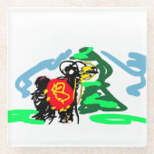 Llama  fun   glasuntersetzer (Vorderseite)