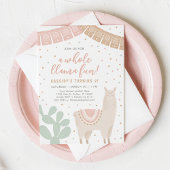 Llama Fun Llama Alpaca Girl Birthday Einladung