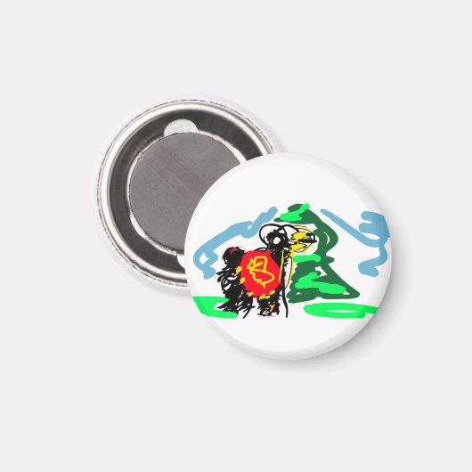 Llama  fun   magnet (Vorderseite/Rückseite)