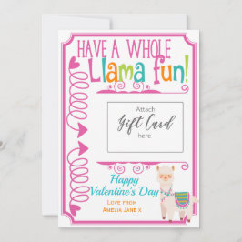 Llama Fun Valentine's Day Money Geschenkkartenhalt