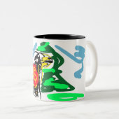 Llama  fun   zweifarbige tasse (VorderseiteRechts)