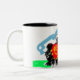 Llama  fun   zweifarbige tasse