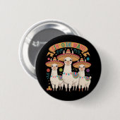 Llama Funny Cinco De Mayo Fiesta Party Button (Vorne & Hinten)