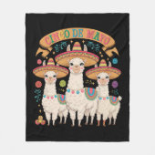 Llama Funny Cinco De Mayo Fiesta Party Fleecedecke (Vorderseite)