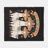 Llama Funny Cinco De Mayo Fiesta Party Fleecedecke (Vorderseite (Horizontal))