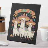 Llama Funny Cinco De Mayo Fiesta Party Sockelschild (In Situ)