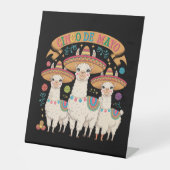 Llama Funny Cinco De Mayo Fiesta Party Sockelschild (Vorderseite)