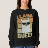 Llama Funny Cute Retro Style Alpaca Graphic Plus Sweatshirt (Vorderseite)