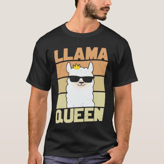 Llama  Funny Cute Retro Style Alpaca Graphic Plus  T-Shirt (Vorderseite)