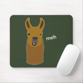 Llama Funny Face Mousepad (Mit Mouse)