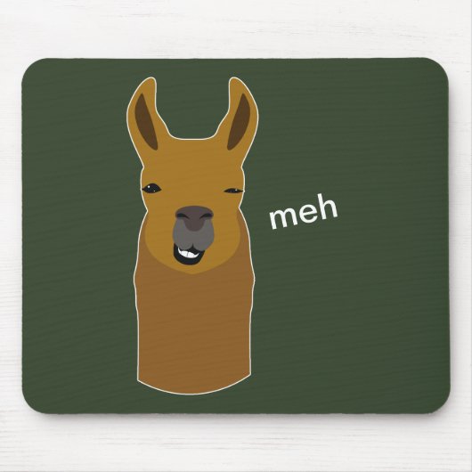 Llama Funny Face Mousepad (Vorne)