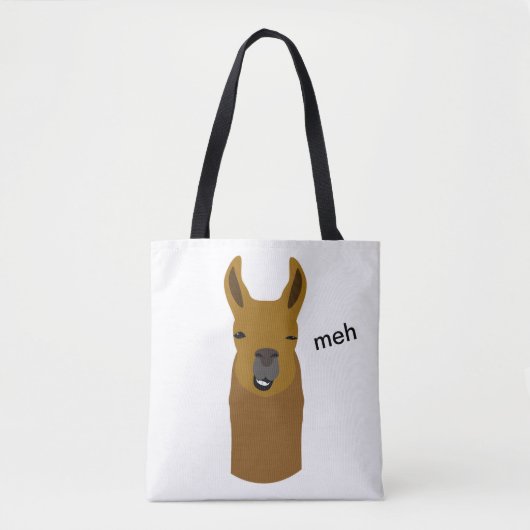 Llama Funny Face Tasche (Vorderseite)