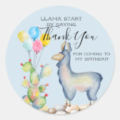 Llama Gastgeschenk Stickers (Vorderseite)