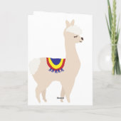 Llama Geburtstag, Geburtstagsballons Karte (Rückseite)