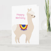 Llama Geburtstag, Geburtstagsballons Karte (Vorderseite)