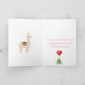 Llama Geburtstag, Geburtstagsballons Karte (Innenseite)