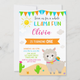 Llama Geburtstagseinladung Alpaca Party Einladung