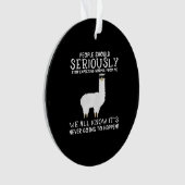 Llama-Geschenk| Die Menschen sollten Ornament (Vorderseite)