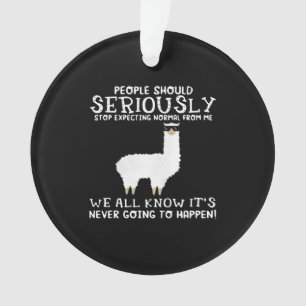 Llama-Geschenk Die Menschen sollten Ornament