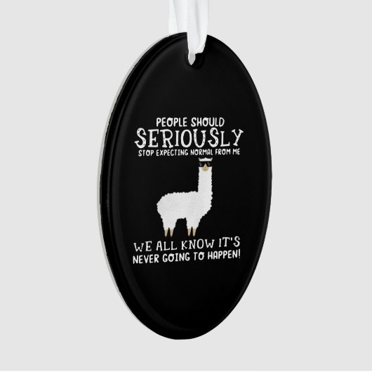 Llama-Geschenk| Die Menschen sollten Ornament (Vorderseite)