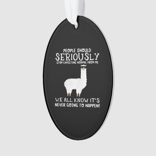 Llama-Geschenk| Die Menschen sollten Ornament (Vorderseite)