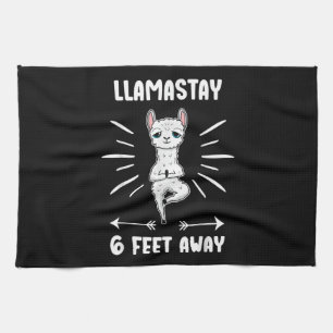 Llama-Geschenk  Funny Llama Bleibe 6 Fuß T-Shirt Geschirrtuch