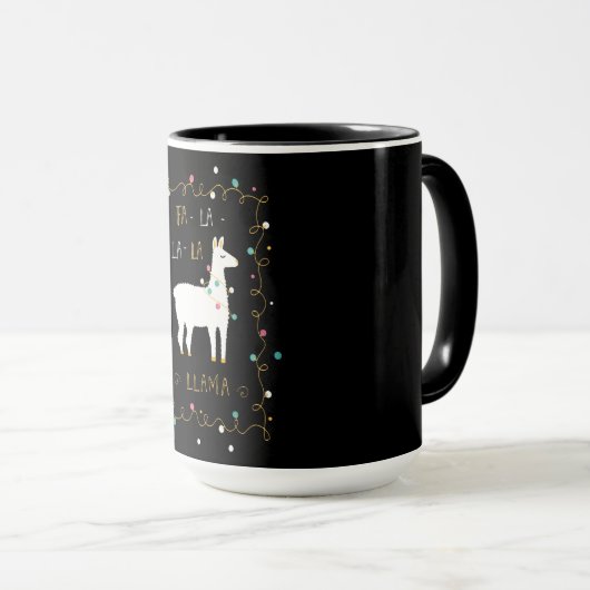 Llama-Geschenk| Llama Sing Funny Tasse (VorderseiteRechts)