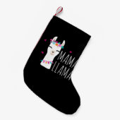 Llama-Geschenk| Mama Llama Kleiner Weihnachtsstrumpf (Vorderansicht (hängend))