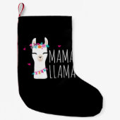 Llama-Geschenk| Mama Llama Kleiner Weihnachtsstrumpf (Vorderseite)