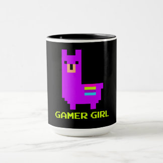 Llama-Geschenk| Niedlich Alpaca Llama Gamer Girl 8 Tasse