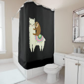 Llama-Geschenk| Niedlich Llama & Sloth, die besten Duschvorhang (Beispiel)