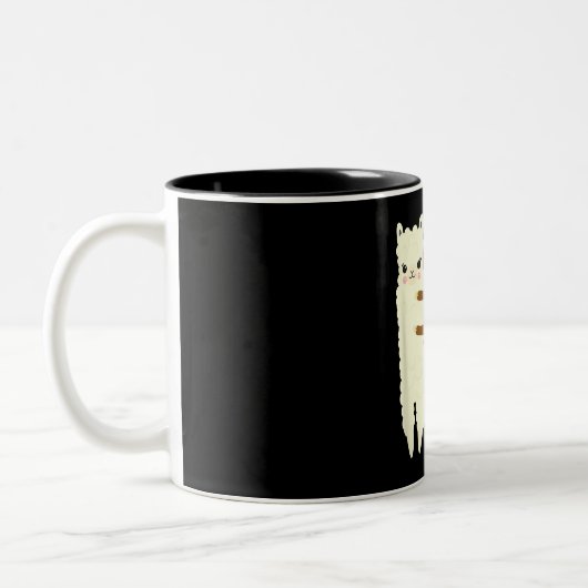 Llama-Geschenk| Niedlich Llama & Sloth, die besten Zweifarbige Tasse (Links)