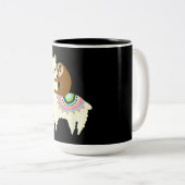 Llama-Geschenk| Niedlich Llama & Sloth, die besten Zweifarbige Tasse (VorderseiteRechts)