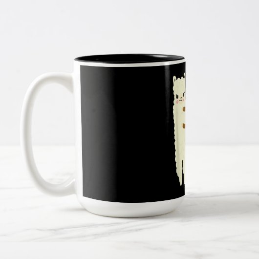 Llama-Geschenk| Niedlich Llama & Sloth, die besten Zweifarbige Tasse (Links)