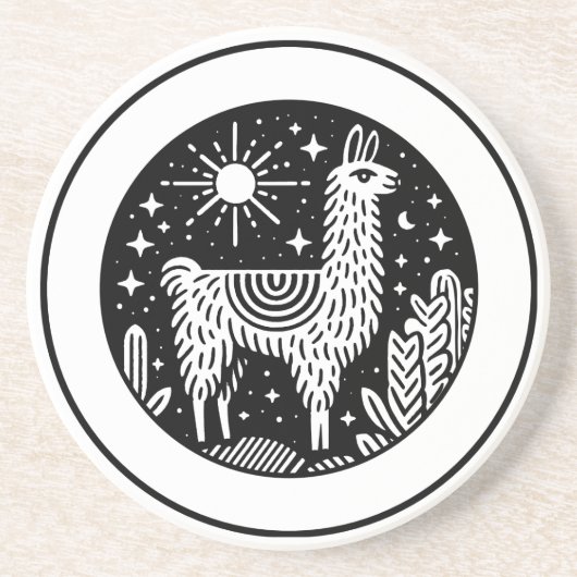 Llama Getränkeuntersetzer (Vorne)