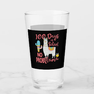 Llama Gift | 100 Schultage Nr. Prob Llama Glas