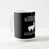 Llama Gift | Die Menschen sollten ernsthaft Kaffeetasse (Vorderseite Links)